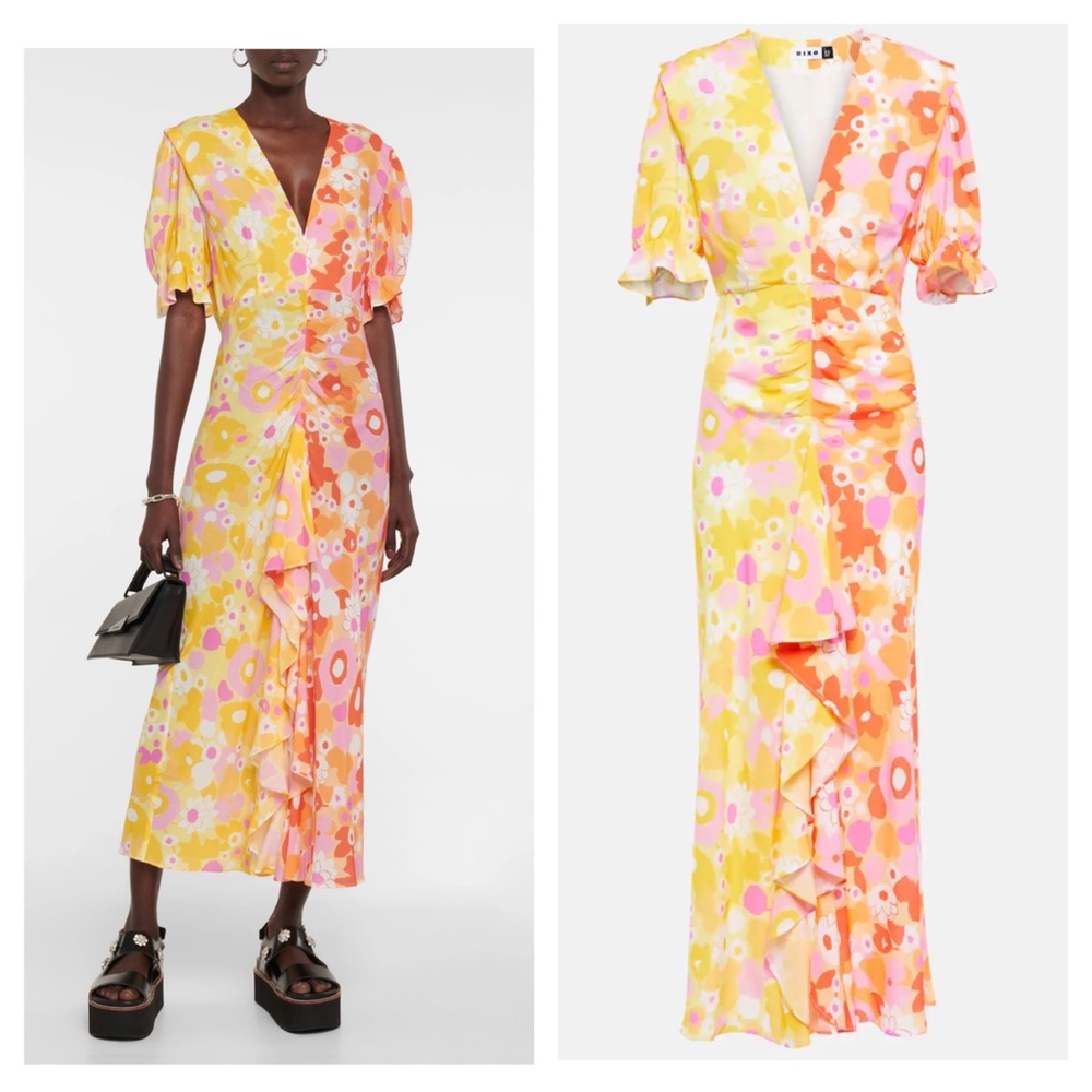 RIXO Ariel bright floral dress